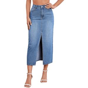 SweatyRocks womens A-line (Medium, Light Blue)