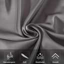 Mulberry Silk Pillowcase for Hair and Skin, Standard Size Cooling Silk Pillow Case with Hidden Zipper, Allergen Proof Dual Sides Soft Breathable Smooth Silk Pillow Cover for Women (Standard, Dark Gray)