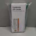 Homemory Real Wax LED Flameless Taper Candles with Timer, Dripless Fake Candlesticks with 3D Flickering Flame, 9.6 Inches White Window Candle for Fireplace Christmas Halloween