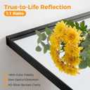 NEWBULIG 24x40 Wall Mirror, Bathroom Mirrors for Over Sink, Black | Matte Metal Framed Vanity Mirror with Tempered Glass, Entryway, Living Room, Bathroom