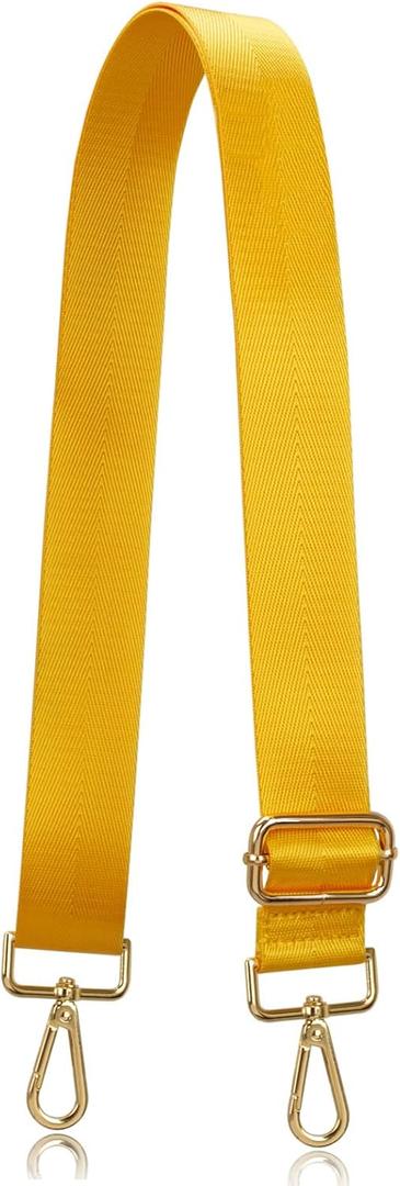 Allzedream Wide Purse Strap Replacement Crossbody Shoulder Bag Adjustable (Yellow)