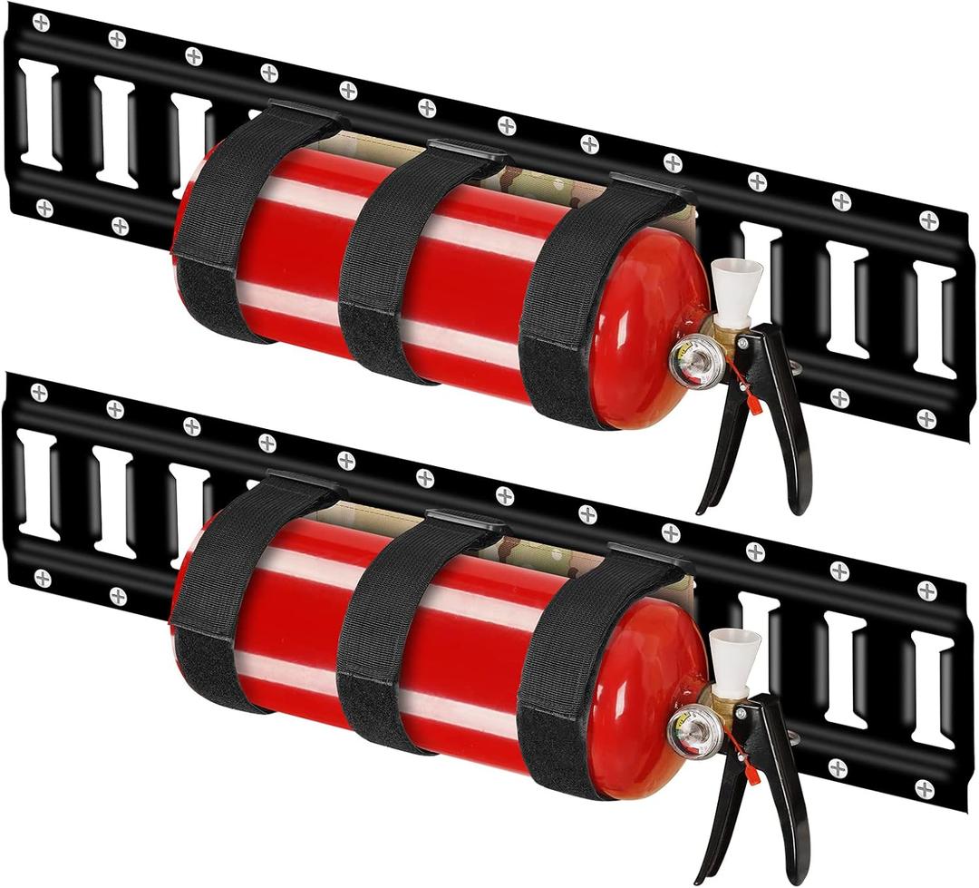 E-Track Fire Extinguisher Mount Holder for Cargo Trailer and Truck| Fire Extinguisher Mounts& Brackets up to 15 lbs|e Track Tool for Safety(Pack of 2