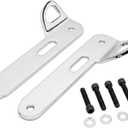 Front Tie Down Mount Bracket Kit Front for Harley Street Glide & Electra Glide 2014–2025, 5mm Thick Heavy-Duty Steel Motorcycle Tie Down Anchors, Chrome