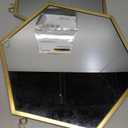 Gold Mirrors for Wall - 2pcs/Set Metal Hexagon Mirror Room Decor & Home Decor Decorative Hanging Boho Mirror Wall Decor for Bedroom Living Room Entryway (Hexagonal)