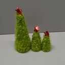 Soulchen 3 Pcs Lime Green Christmas Tree Tabletop Mini Green Cone Christmas Tree Centerpiece Artificial Yarn Elf Decorations for Home Ornaments Xmas Party Supplies Holiday Table