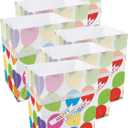 13 Gallon Disposable Pop-Up Trash Cans (6-Pack) with Fitted Bags  Foldable Garbage & Recycling Bins for Parties, Events & Kitchen (Birthday, 17" H x 13.5" W x 10" D)