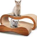 FluffyDream 2 in 1 Cat Scratcher Cardboard Lounge Bed, Cat Scratching Post, Durable Board Pads Prevents Furniture Damage,Large