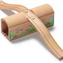 SainSmart Jr. Wooden Train Track Accessories Bridge Tunnel, Wooden Train Track Bridge Compatible with Thomas, Brio, Chuggington, Melissa and Doug, Made of Sturdy Hardwood for Long-Term Play
