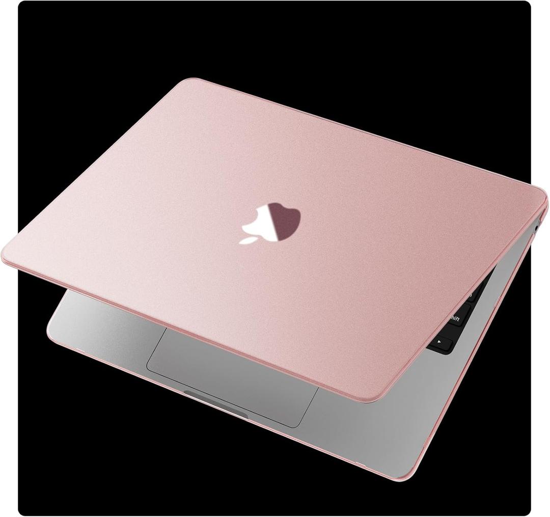 Compatible with MacBook Air 13.6 inch Case M4 M3 M2 2025 2024-2022 Release [100% Match Official Color] [Ultra Thin Armor] Protective Hard Shell Matte Cover A3240 A3113 A2681 (Rose Pink)