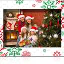 party greeting Christmas Picture Frame 4x6 Christmas Ceramic Photo Frame Decorations Holiday Christmas Xmas Gifts Vertically or Horizontally Suitable for Desktop Use (Snowflake)