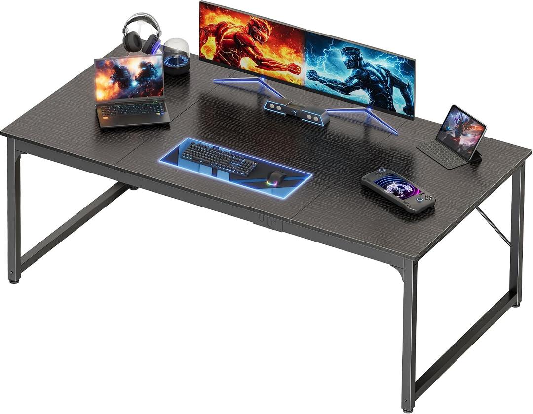 PRAISUN 63 X 29.5 Inch Computer Desk with Deeper Desktop