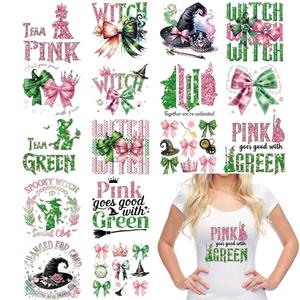 Witch Iron on Transfers - 16 Pcs Witch DTF Transfers Ready to Press, Wizard Theme Iron on Decals for T-Shirts Clothing Jackets Hats Backpacks DIY Crafts