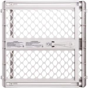 MYPET North States Universal Pet Gate: 26 - 42 Wide Dog Gate. Use as Pressure Mounted Gate or Swinging Door with Included Hardware. Dog Gates for Doorways, 26" Tall, Gray