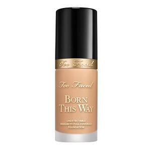 Too Faced Born This Way Natural Finish Longwear Liquid Foundation | Medium-To-Full Coverage | Hydrating + Oil Free (13 Natural Beige (Light Medium with Neutral Undertones))