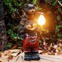 Black Bear Beehive Solar Light Figurine - Outdoor Waterproof Garden Statue - Animal Decor Light - Mother & Baby Bear for Outside - Patio, Yard, and Lawn