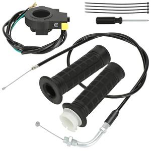YOXUFA Throttle Cable Twist Throttle Handle Grip Assembly for 2 Stroke Engine 80cc 100cc 49cc 50cc Gas Motor Motorized Bicycle Bike Parts with 7/8" 22mm Handlebar