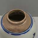 Blue and White 4.5in Porcelain Flower and Bird Small Oriental Jar with Lid