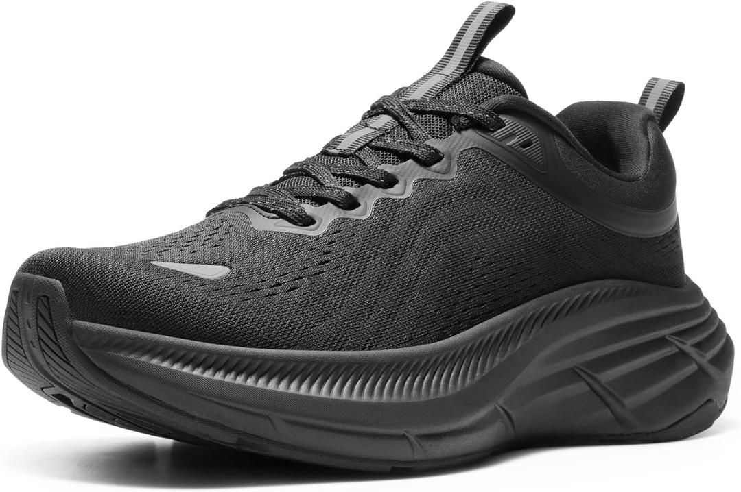 NORTIV 8 Men's Walking Shoes Running Tennis Cushioning ActiveBreeze Non Slip Athletic Gym Workout Comfortable Fashion Sneakers (10.5, All Black)