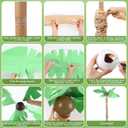 2026 VBS Decorations 6.5 ft Rainforest Jointed Palm Trees Decor Kit 15in x 49ft Kraft Paper Green Leaves Cardboard Cutout DIY Coconut Tree for Jungle Tropical Hawaiian Beach Party