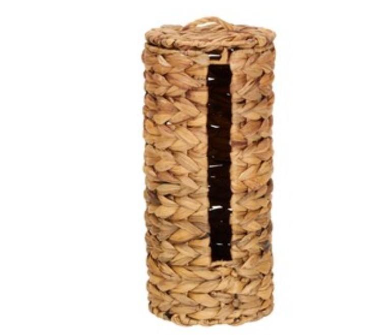 Household Essentials Brown Freestanding Basket Toilet Paper Holder 3 -Rolls