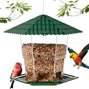 Bird Feeders for Outdoors Hanging Bird Feeder Wild Birds Seed, Brown B