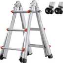 VEVOR 9.5 FT Telescoping Ladder - Compact & Portable Aluminum Extension Ladder, 330lb Load Capacity for Home, Roof, Stairs, Indoor & Outdoor Use
