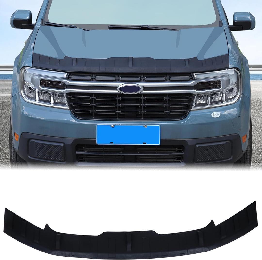Aunginsy Hood Deflector Protector Compatible with Ford Maverick 2022 2023 2024 2025, Hood Shield Deflector Replacement, Front Bonnet Engine End Bra TPE Bug Guard Protector Cover Exterior Accessories