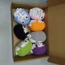 Naozinebi 7Pcs Support Penguin Crochet Mini Emotional Positive Gifts Inspirational Handmade Knitted Doll with Card Motivational Cute Funny Crochet Present for Women Men Friends Birthday Decor