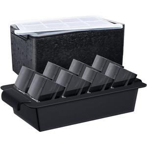 TINANA Upgrade 2 Inch Clear Ice Cube Tray Make 8 Large Square Crystal Clear Ice Cube Maker for Cocktail, Whiskey & Bourbon Drinks, Gifts for Men