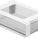 Paper Plate Holder, Under Cabinet Drawer Organizer, Plastic Storage Organizer for Kitchen Cabinet, Cabinet Accessories-A