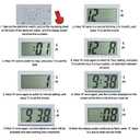 Small Digital Clock，Portable Travel Clock，Classroom Bedroom Bathroom Glass Car Motorcycle Dashboard Mini Clock Battery Operated Self Adhesive (3, White,Blue,red)