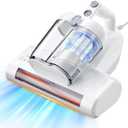 JPHYLL Mattress Vacuum Cleaner Bed Vacuum Cleaner with 16Kpa Suction 253.7nm UV-C Light & 40000 RPM/Min Brushroll Rotation & Heating Tech, Includes A Spare Filter,600W, (Ultra-UVC-K16, Corded)