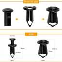 GOOACC GRC-70 35PCS Engine Under Cover Splash Shield Guard Body Bolts Bumper Fender Liner Push Retainer Fastener Rivet Clips , black