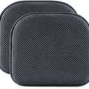 SWEMSTAR Chair Cushions - 15"*17" Kitchen Dining Chair Pads Foam Seat Cushion for Chairs Barstool Cushions Non Slip Seat Pad (2 PCS, Dark Grey)