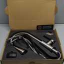 Kitchen Faucet with Pull Down Sprayer, Brushed Nickel High Arc Single Handle Kitchen Sink Faucet for Pot Filler, Stainless Steel Commercial Modern Rv Farmhouse Camper Laundry Bar Sink Faucets