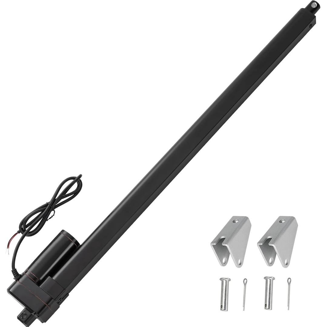 28 Inch Stroke Linear Actuator 12V Heavy Duty 440lbs/2000N IP65 Waterproof Electric Actuator Speed 0.31"/sec with Mounting Brackets
