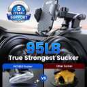 VICSEED 2026 Ultimate Sturdy Car Phone Holder [Upgraded 95+LBS Strongest Suction] Universal Long Arm Cellphone Mount for Car Dashboard Windshield Vent Truck Boat for iPhone 17 16 Pro Max & Android