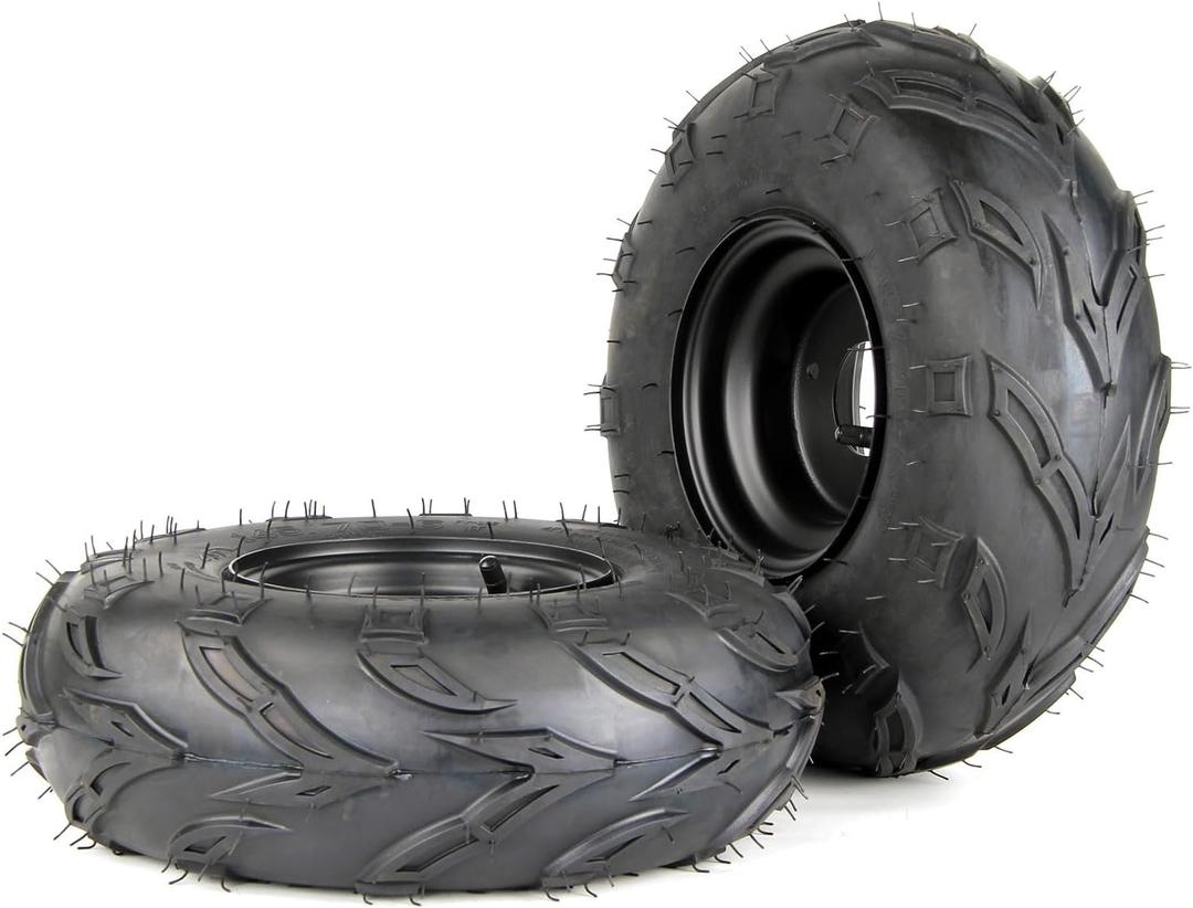 145/70-6 Wheels, 145 70-6 ATV Wheels for Quad ATV Go Kart Tubeless Tyres Kazuma Roketa 110cc Motovox MBX10 MBX11 MBX12 RT100