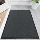 Front Door Mat, 3' x 4' Heavy Duty Indoor Outdoor Door Mat for Entryway, Commercial Door Mats Entrance, Low Profile Welcome Mats Non-Slip, Durable Rubber Backing Entry Mat for Patio, Home