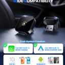 Teeran 2 in 1 Wireless CarPlay and Android Auto Adapter, Easy Setup Plug and Play, Fast Seamless Use Supports 1000+ Cars with Built-in Wired Car Play/Android Auto Compact Sleek Design Car Adapter