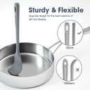ChefAide 4 Pieces Silicone Spatula Set, Food Grade Rubber Spatula, Upgrade Strong Handle with Ergonomic Grip, Heat Resistant for Nonstick Cookware, Cooking