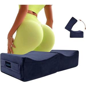 AOSSA BBL Pillow Brazilian Butt Lift Pillow After Surgery Seat Cushion Butt Pillow for Sitting Driving Post Recovery Booty Pillows Chair Butt Lift Buttocks Foam Cushion (Blue)