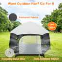 Pop Up Playpen for Baby, Portable Playpen for Babies and Toddlers with Removable Sun-Shades& 2 Side UV Covers, Lightweight Outdoor Baby Play-Pen for Beach Home with Travel Bag, Black