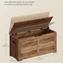 VASAGLE Storage Chest, Storage Bench with 2 Safety Hinges, Farmhouse Style, 15.7 x 39.4 x 18.3 Inches, for Entryway, Bedroom, Living Room, Honey Brown ULSB061K01