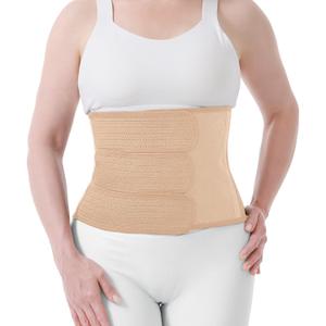 Trendyline Postpartum Belly Band for C-Section Recovery Breathable Adjustable Abdominal Binder with Hot/Cold Pocket for Pain & Swelling Relief, Back Support Wrap for Women After Surgery (Beige, S)