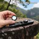 Multifunctional Survival Emergency Whistle for Kids with Compass Hiking Survival, Thermometer & Neck Lanyard | Emergency Safety Gear for Hiking, Camping, Kayaking, Boating, Climbing (obsidian black2pcs)