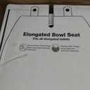 KOHLER Cachet Elongated Slow Close Toilet Seat, White 4636-RL-0, Quiet Lid, Contoured Grip-Tight Bumpers Installation Hardware, Apartment Essentials