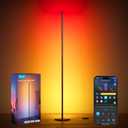 Govee RGBIC Floor Lamp Basic, 1000lm LED Corner Lamp Compatible with SmartThings, Alexa, and Matter, Modern Floor Lamp with Music Sync and 16 Million DIY Colors, Standing Lamp for Bedroom Living Room