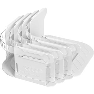 Bed Sheet Holders for Corners Keep Sheets Firm & Tight, Secure Fitted Sheet Holders for Corners, Sheet Fasteners with Lock Straps, Durable Bedding Clips (4Pack, White)