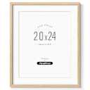 FinalFind Minimalist 20x24 Picture Frame Matted to 16x20, Natural Solid Oak Wood Poster Frame, Lightweight for Wall Mounting(Single, Oak)